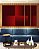 Trio de Quadros Estilizados Abstrato Geométrico Degradê Vermelho Intenso Canvas Moldura - Imagem 2
