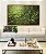 Quadro Horizontal Folhagens Verdes Pintura de Folhas Movimento Natureza Paisagem Canvas Moldura - Imagem 1