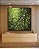 Quadro Quadrado Folhagens Verdes Pintura de Folhas Movimento Natureza Paisagem Canvas Moldura - Imagem 1