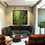 Quadro Quadrado Folhagens Verdes Pintura de Folhas Movimento Natureza Paisagem Canvas Moldura - Imagem 3