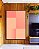 Quadro Vertical Abstrato Geométrico Degradê Rosa Pêssego Salmão Canvas Moldura - Imagem 2