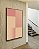 Quadro Vertical Abstrato Geométrico Degradê Rosa Pêssego Salmão Canvas Moldura - Imagem 4