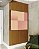 Quadro Quadrado Abstrato Geométrico Degradê Rosa Pêssego Salmão Canvas Moldura - Imagem 5