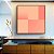 Quadro Quadrado Abstrato Geométrico Degradê Rosa Pêssego Salmão Canvas Moldura - Imagem 4