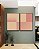 Duo de Quadros Abstrato Geométrico Degradê Rosa Pêssego Salmão Canvas Moldura - Imagem 2