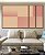 Trio de Quadros Estilizados Abstrato Geométrico Degradê Rosa Pêssego Salmão Canvas Moldura - Imagem 4