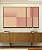 Trio de Quadros Estilizados Abstrato Geométrico Degradê Rosa Pêssego Salmão Canvas Moldura - Imagem 5