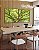 Duo de Quadros Quadrados Copa de Árvore Verde Luz Solar Céu Azul Natureza Canvas Moldura - Imagem 3