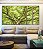 Trio de Quadros Estilizados Copa de Árvore Verde Luz Solar Céu Azul Natureza Canvas Moldura - Imagem 1