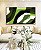 Quadro Horizontal Abstrato Mosaico Verde Floresta Limão Canvas Moldura - Imagem 1