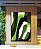 Quadro Vertical Abstrato Mosaico Verde Floresta Limão Canvas Moldura - Imagem 4