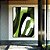 Quadro Vertical Abstrato Mosaico Verde Floresta Limão Canvas Moldura - Imagem 3