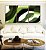 Trio de Quadros Abstrato Mosaico Verde Floresta Limão Canvas Moldura - Imagem 4