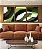 Trio de Quadros Abstrato Mosaico Verde Floresta Limão Canvas Moldura - Imagem 1