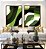 Duo de Quadros Abstrato Mosaico Verde Floresta Limão Canvas Moldura - Imagem 3