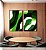 Duo de Quadros Abstrato Mosaico Verde Floresta Limão Canvas Moldura - Imagem 1