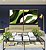 Duo de Quadros Quadrados Abstrato Mosaico Verde Floresta Limão Canvas Moldura - Imagem 2