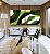Duo de Quadros Quadrados Abstrato Mosaico Verde Floresta Limão Canvas Moldura - Imagem 1