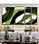 Trio de Quadros Estilizados Abstrato Mosaico Verde Floresta Limão Canvas Moldura - Imagem 1
