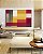 Quadro Horizontal Abstrato Geométrico Degradê Amarelo Mostarda Laranja Cinza Canvas Moldura - Imagem 5