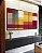 Trio de Quadros Abstrato Geométrico Degradê Amarelo Mostarda Laranja Cinza Canvas Moldura - Imagem 4