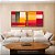 Duo de Quadros Quadrados Abstrato Geométrico Degradê Amarelo Mostarda Laranja Cinza Canvas Moldura - Imagem 5
