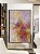 Quadro Vertical Abstrato Mosaico Rosa Coral Colorido Canvas Moldura - Imagem 5