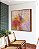 Quadro Quadrado Abstrato Mosaico Rosa Coral Colorido Canvas Moldura - Imagem 4
