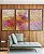 Trio de Quadros Abstrato Mosaico Rosa Coral Colorido Canvas Moldura - Imagem 5