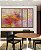 Trio de Quadros Estilizados Abstrato Mosaico Rosa Coral Colorido Canvas Moldura - Imagem 3