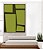 Quadro Vertical Abstrato Minimalista Geométrico Verde Oliva Marrom Canvas Moldura - Imagem 4