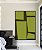Quadro Vertical Abstrato Minimalista Geométrico Verde Oliva Marrom Canvas Moldura - Imagem 3