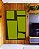 Quadro Vertical Abstrato Minimalista Geométrico Verde Oliva Marrom Canvas Moldura - Imagem 1