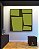 Quadro Quadrado Abstrato Minimalista Geométrico Verde Oliva Marrom Canvas Moldura - Imagem 2