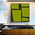 Quadro Quadrado Abstrato Minimalista Geométrico Verde Oliva Marrom Canvas Moldura - Imagem 3