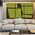 Trio de Quadros Abstrato Minimalista Geométrico Verde Oliva Marrom Canvas Moldura - Imagem 5