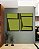 Duo de Quadros Abstrato Minimalista Geométrico Verde Oliva Marrom Canvas Moldura - Imagem 3
