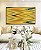 Quadro Horizontal Abstrato Arte Fluida Amarelo Mostarda Verde Oliva Ondulações Canvas Moldura - Imagem 2