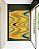 Quadro Vertical Abstrato Arte Fluida Amarelo Mostarda Verde Oliva Ondulações Canvas Moldura - Imagem 1