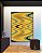 Quadro Vertical Abstrato Arte Fluida Amarelo Mostarda Verde Oliva Ondulações Canvas Moldura - Imagem 2