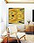 Quadro Quadrado Abstrato Arte Fluida Amarelo Mostarda Verde Oliva Ondulações Canvas Moldura - Imagem 5