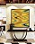 Quadro Quadrado Abstrato Arte Fluida Amarelo Mostarda Verde Oliva Ondulações Canvas Moldura - Imagem 3