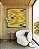 Quadro Quadrado Abstrato Arte Fluida Amarelo Mostarda Verde Oliva Ondulações Canvas Moldura - Imagem 1