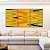 Trio de Quadros Abstrato Arte Fluida Amarelo Mostarda Verde Oliva Ondulações Canvas Moldura - Imagem 4