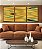 Trio de Quadros Abstrato Arte Fluida Amarelo Mostarda Verde Oliva Ondulações Canvas Moldura - Imagem 5