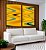 Duo de Quadros Abstrato Arte Fluida Amarelo Mostarda Verde Oliva Ondulações Canvas Moldura - Imagem 5