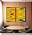 Duo de Quadros Abstrato Arte Fluida Amarelo Mostarda Verde Oliva Ondulações Canvas Moldura - Imagem 2