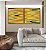 Duo de Quadros Quadrados Abstrato Arte Fluida Amarelo Mostarda Verde Oliva Ondulações Canvas Moldura - Imagem 4