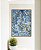 Quadro Vertical Abstrato Azul e Dourado Efeito Mármore Arte Pouring Canvas Moldura - Imagem 2