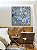 Quadro Quadrado Abstrato Azul e Dourado Efeito Mármore Arte Pouring Canvas Moldura - Imagem 4
